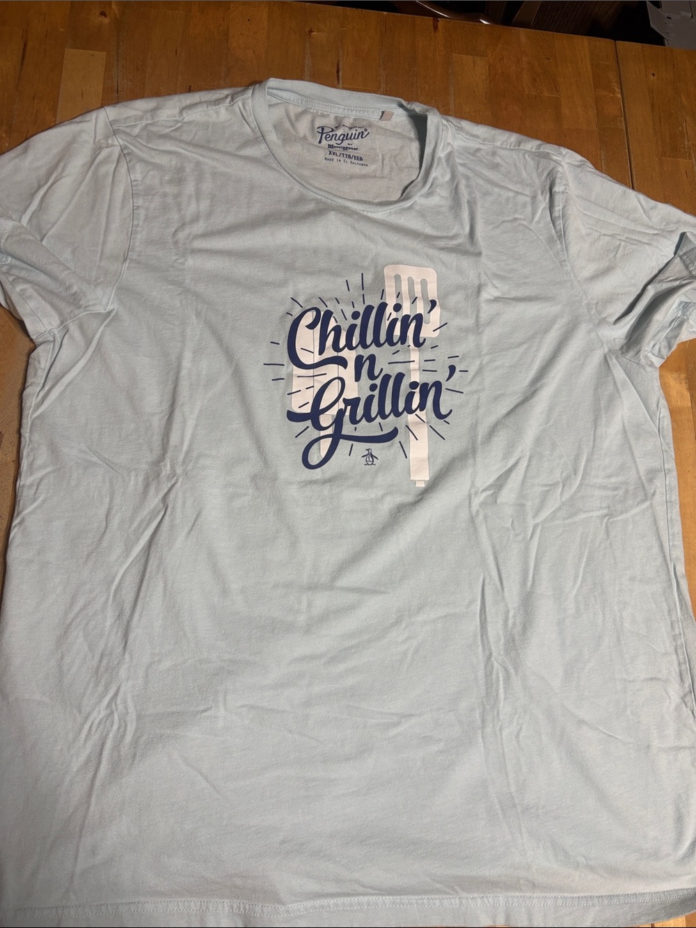 Original Penguin Light Blue "Chillin' n' Grillin'" Graphic Tee